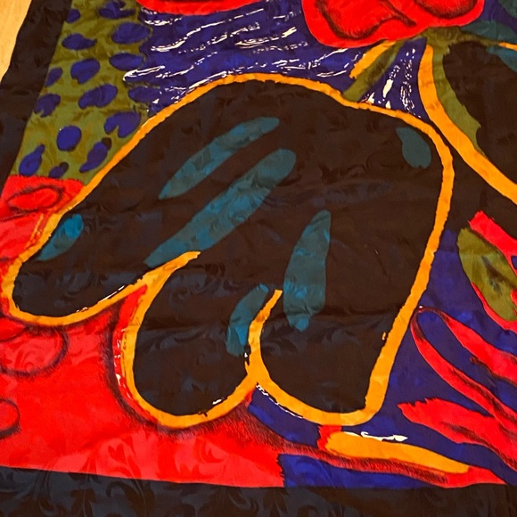 D’Argenlieu Paris 100% Silk Large Scarf - Picture 3 of 11